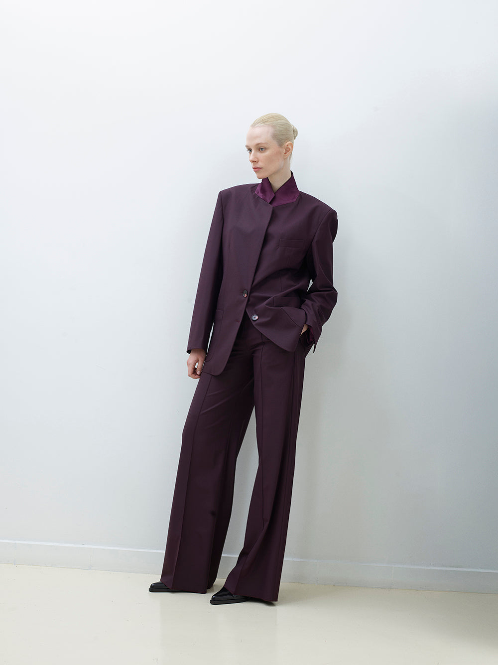 Wool Wide Leg Pants