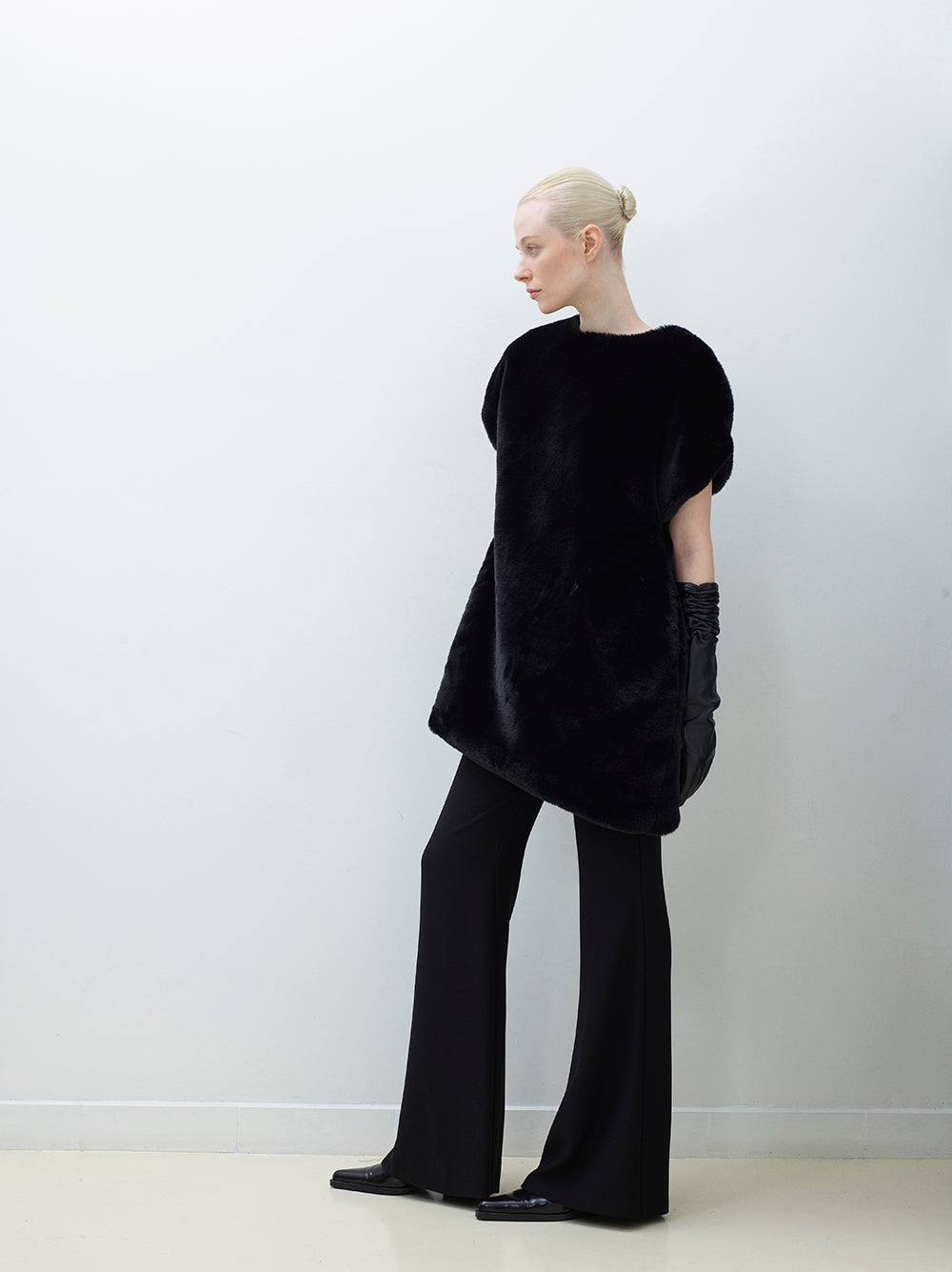 Fur Tunic Dress With Side Pockets
