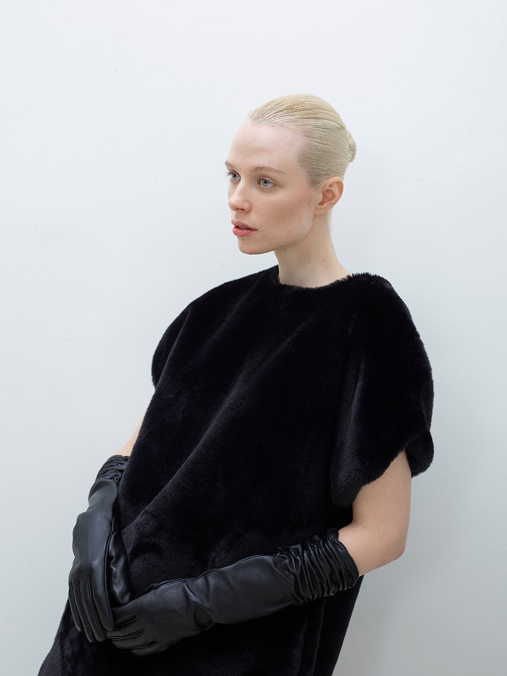 Fur Tunic Dress With Side Pockets