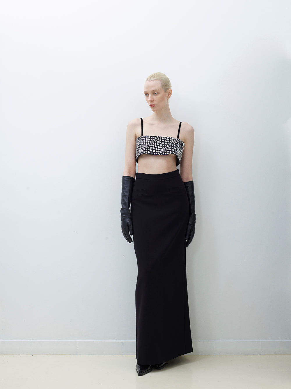 Hand-Embroidered Cropped Top