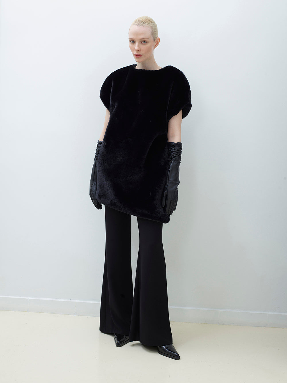 Flared Crepe Pants