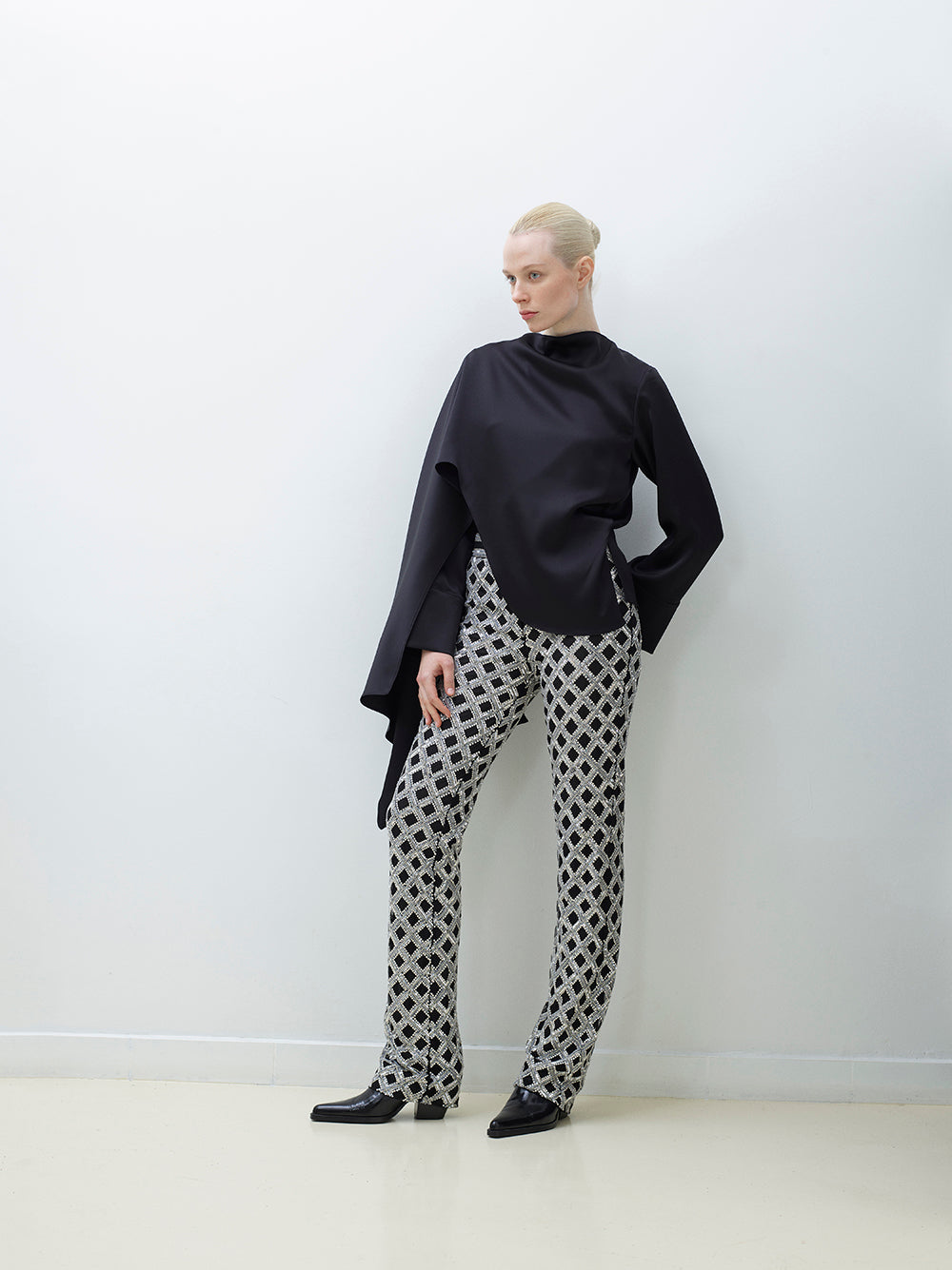 Hand Embroidered Crystal Pants