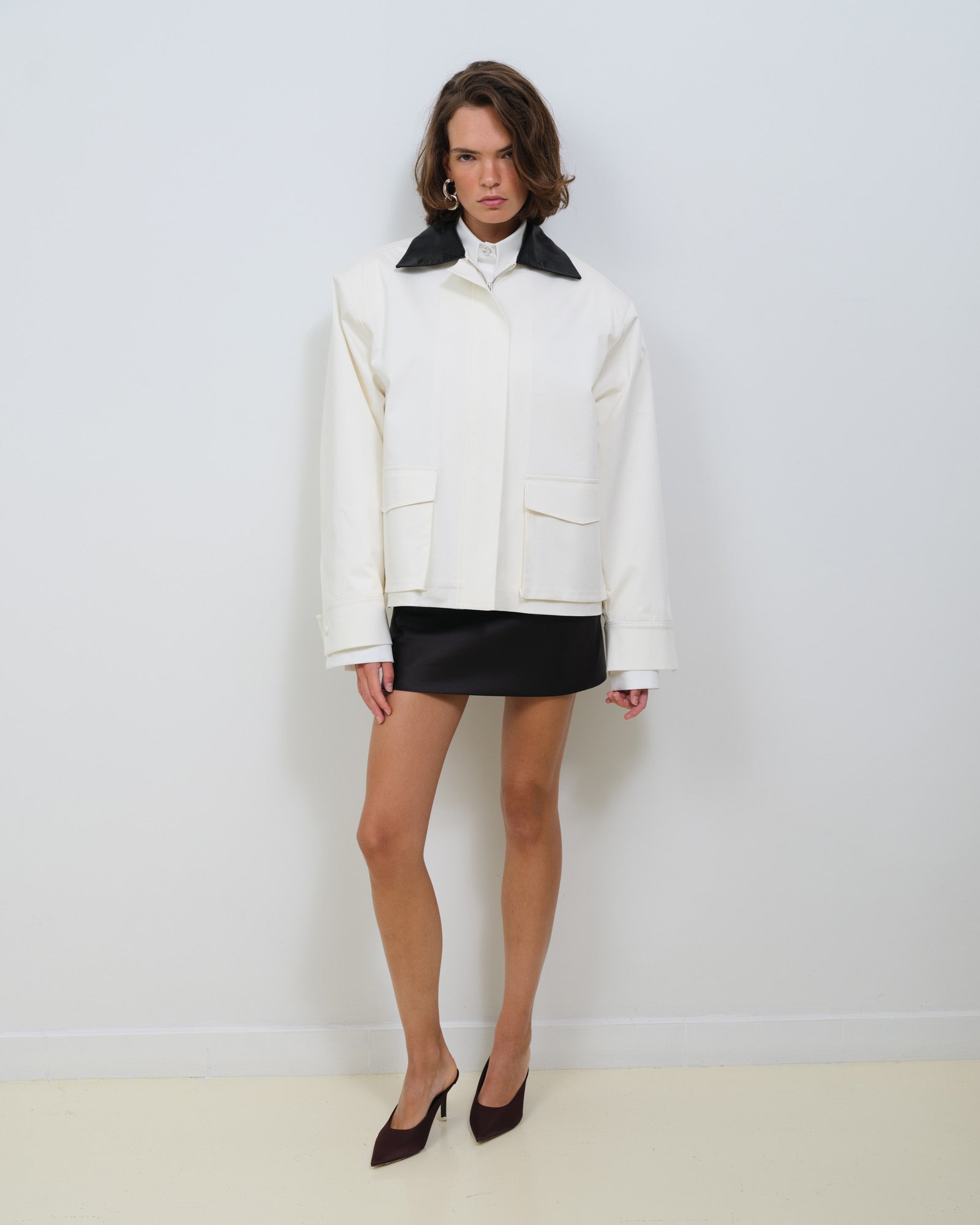 Satin mini skirt SATIN MINI SKIRT
