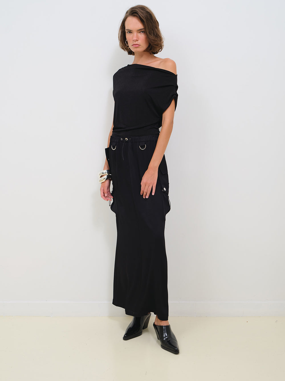 VISCOSE CARGO SKIRT